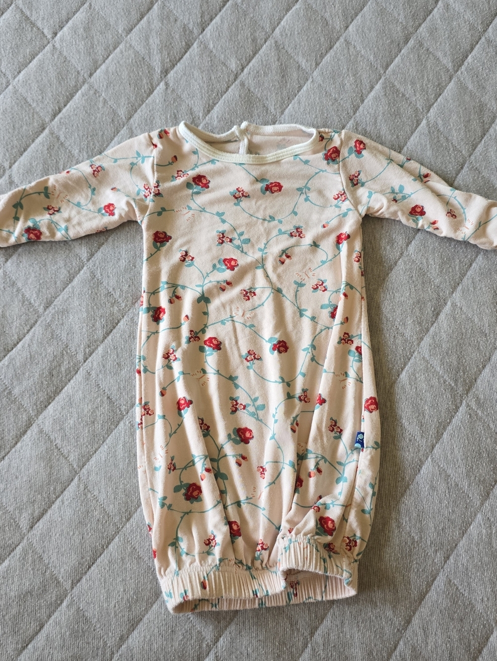 KicKee Pants Bamboo Infant Sleeper Gown Size‎ Newborn Floral